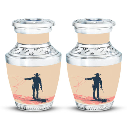 Cowboy Theme 3 Inch Keepsake Pack of 2