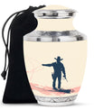 Cowboy Theme Large Urn 10 Inch
