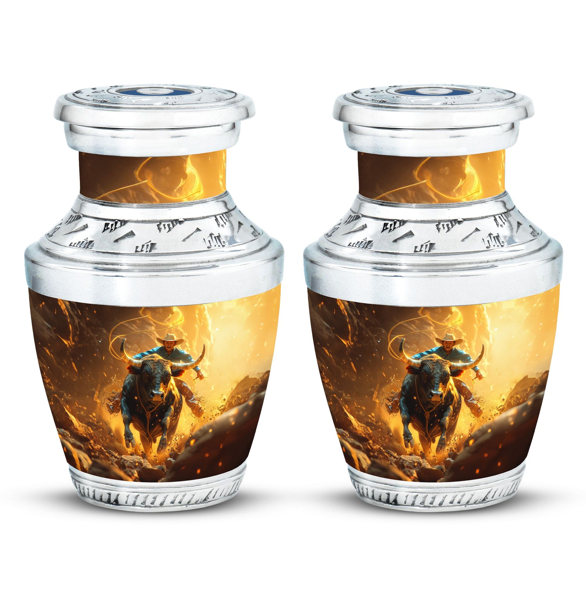 Cowboy Theme 3 Inch Keepsake Pack of 2