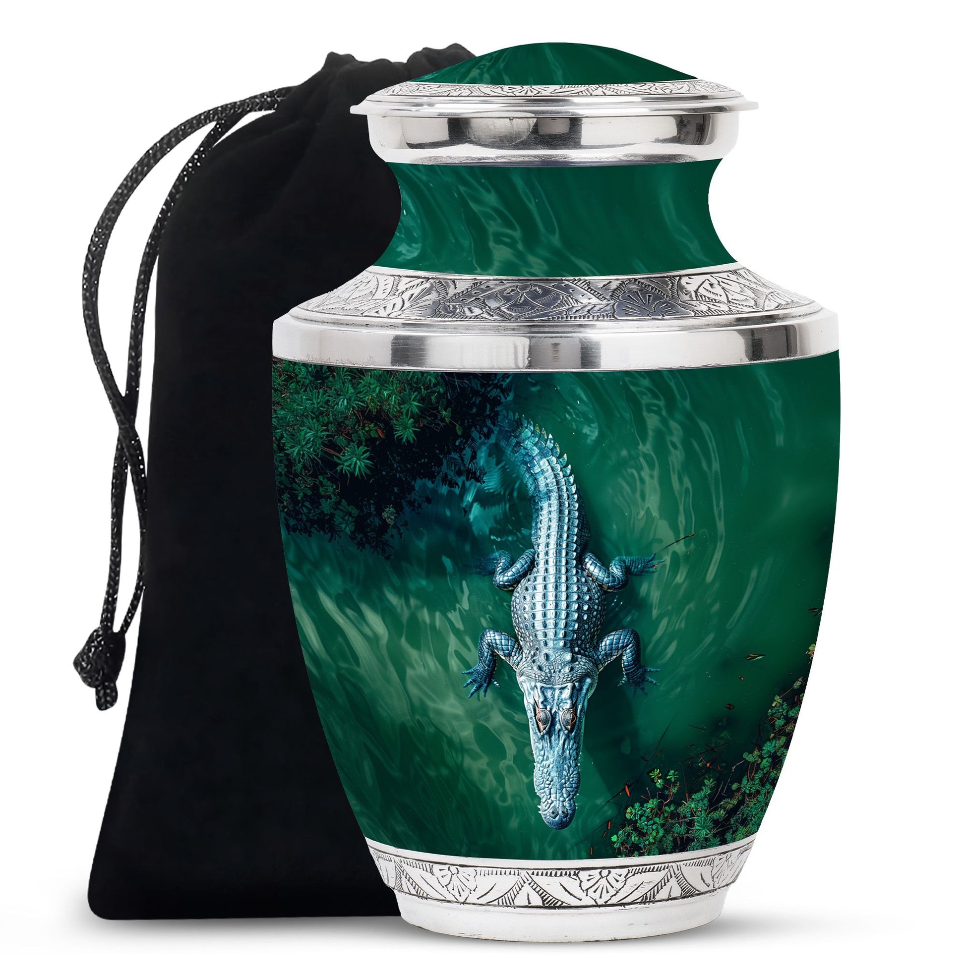 Alligator Theme Large Urn 10 Inch
