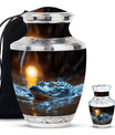 Alligator Theme Large Urn With 1 Keepsake Urn