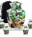 Alligator Theme Large Urn With 4 Keepsake Urn
