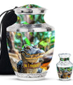 Alligator Theme Large Urn With 1 Keepsake Urn