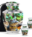 Alligator Theme Large Urn With 2 Keepsake Urn