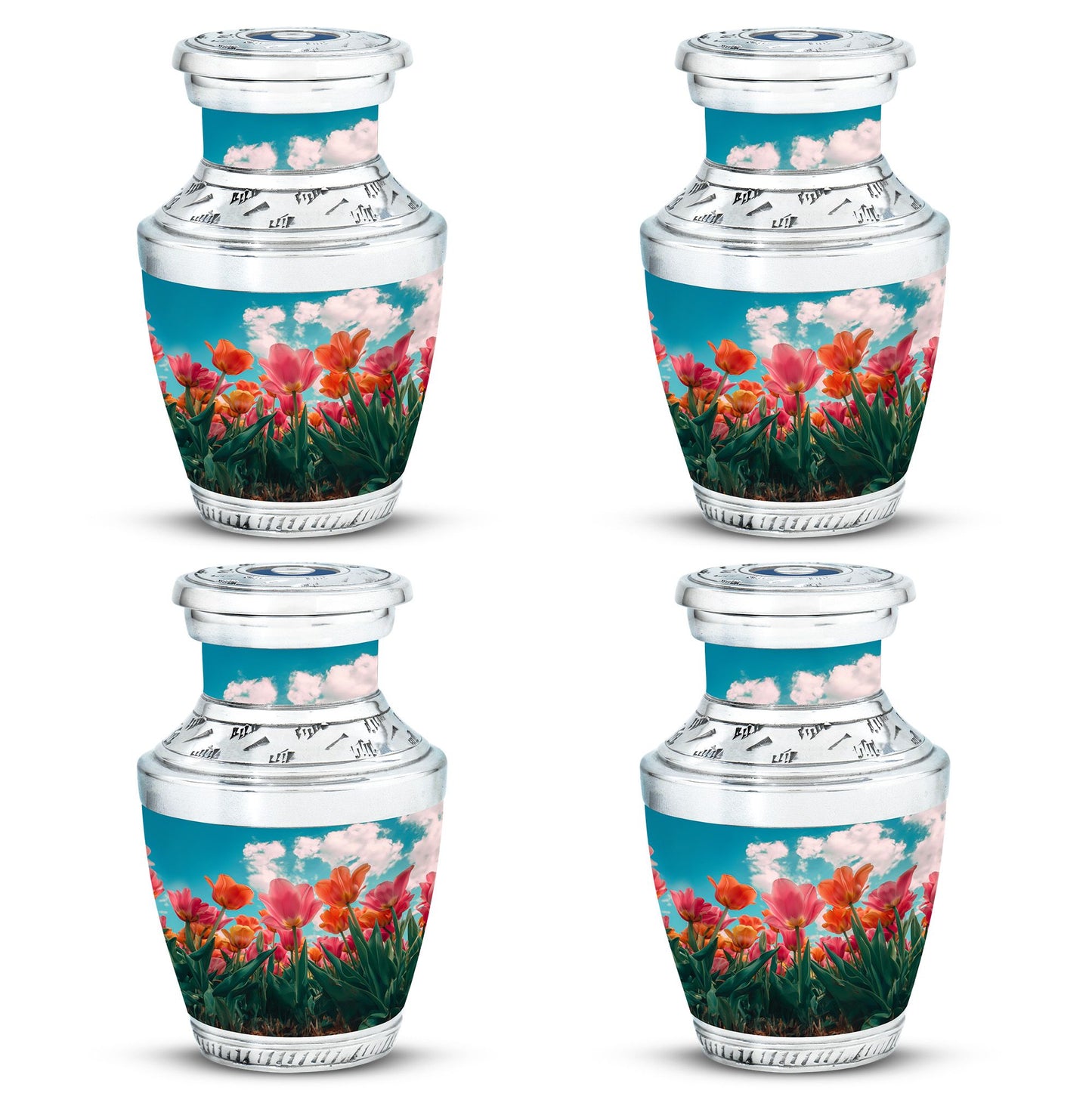 Tulip Theme 3 Inch Keepsake Pack of 4