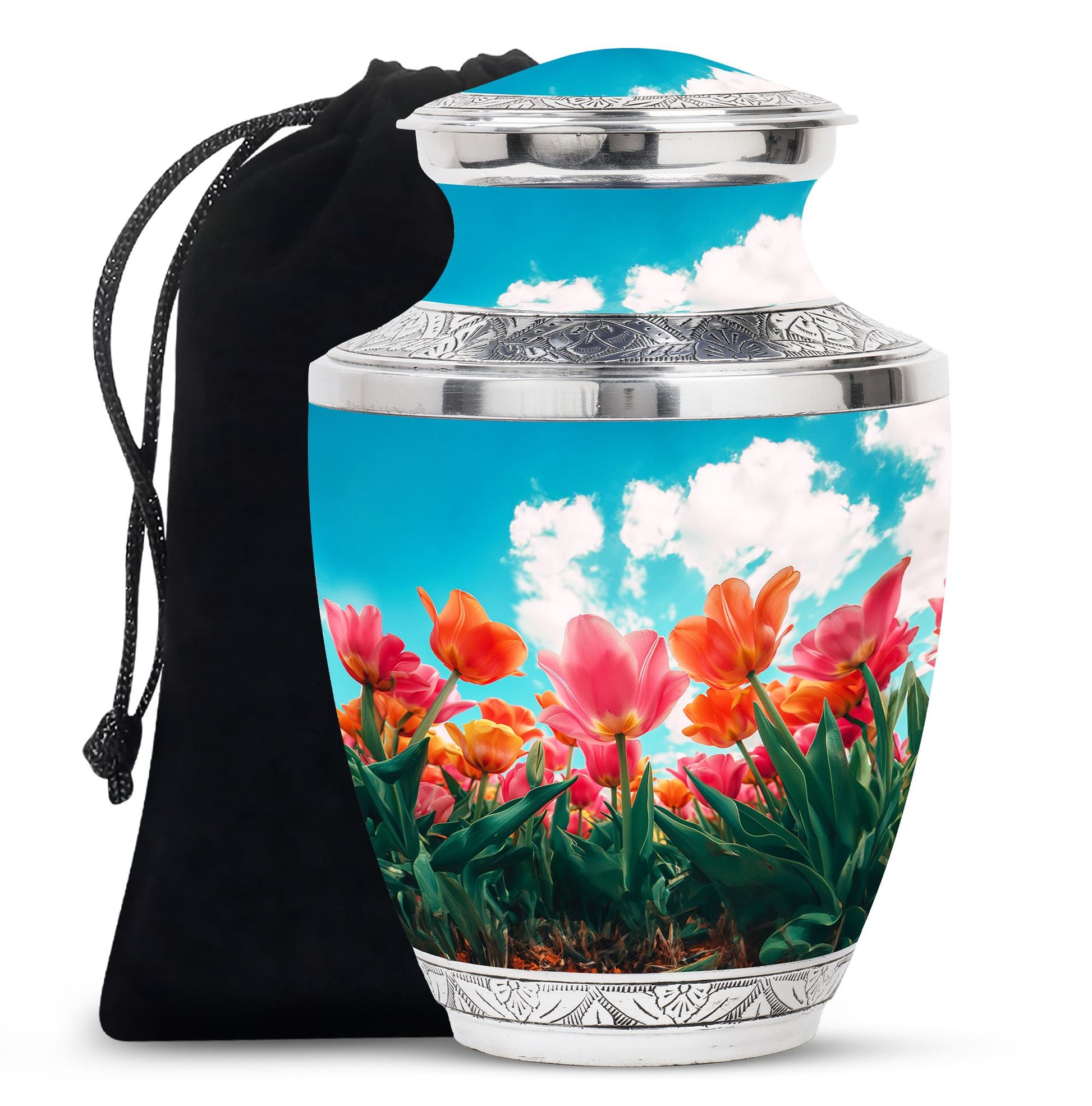 Tulip Theme Large Urn 10 Inch