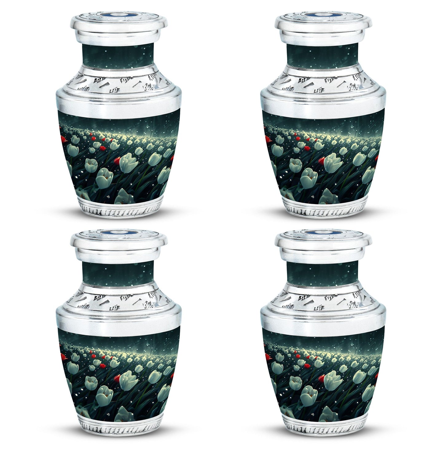 Tulip Theme 3 Inch Keepsake Pack of 4