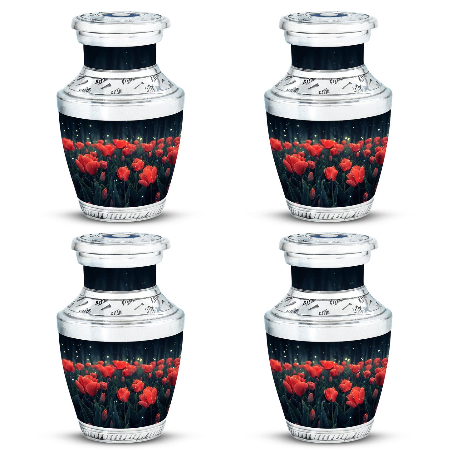 Tulip Theme 3 Inch Keepsake Pack of 4