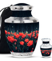 Tulip Theme Large Urn With 1 Keepsake Urn