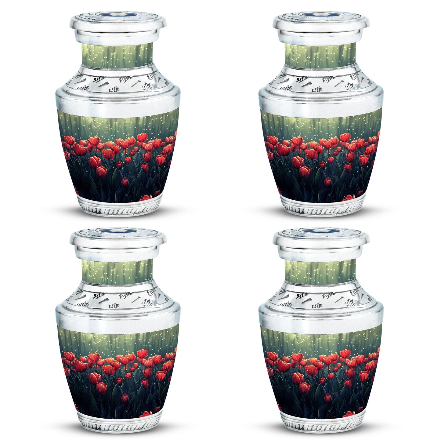 Tulip Theme 3 Inch Keepsake Pack of 4