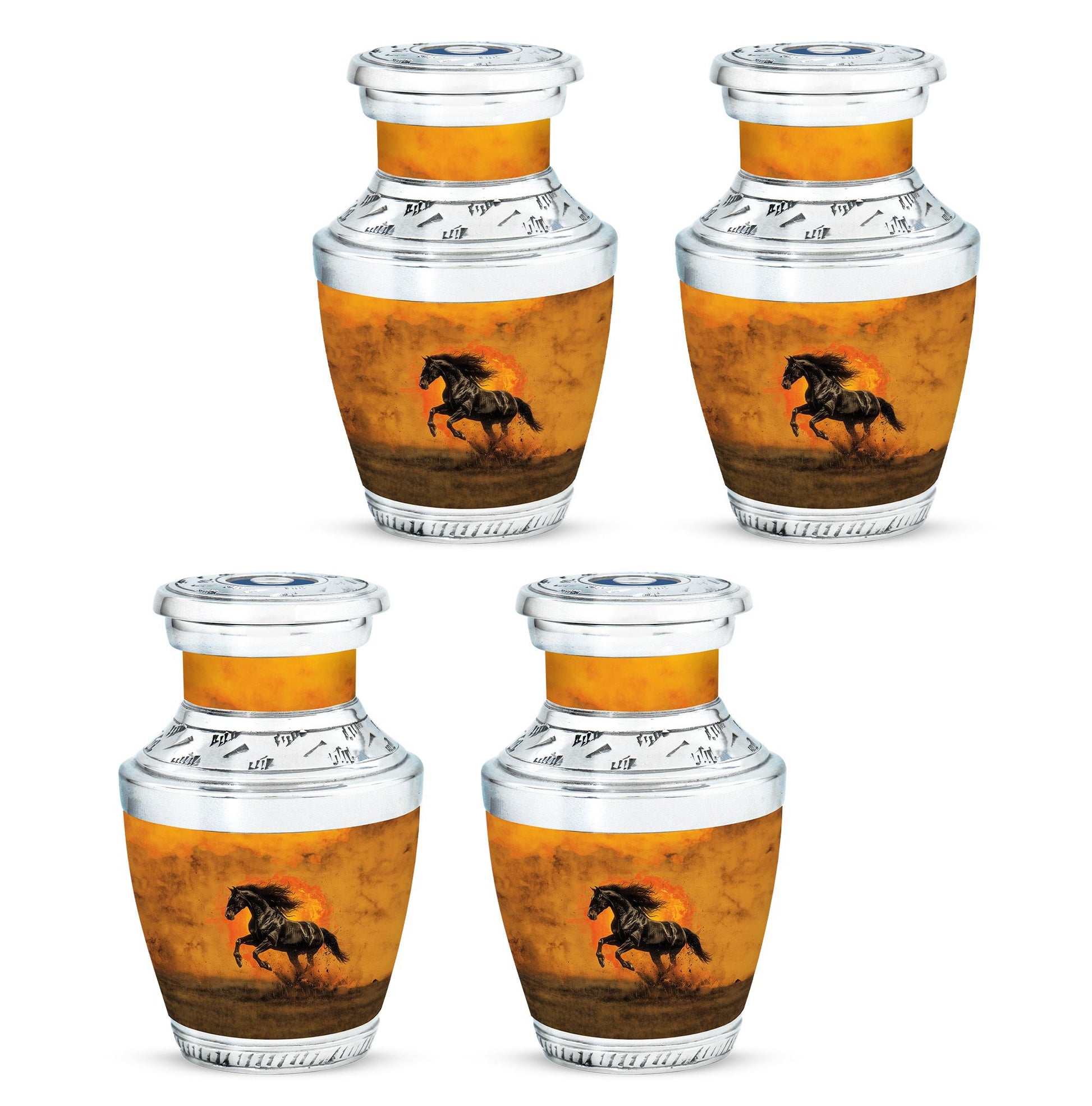 Horse Theme 3 Inch Keepsake Pack of 4