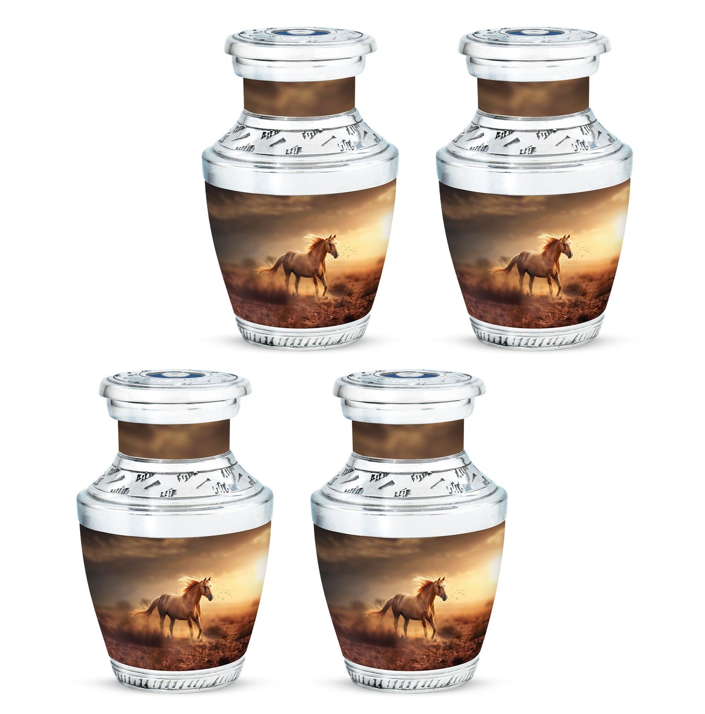 Horse Theme 3 Inch Keepsake Pack of 4