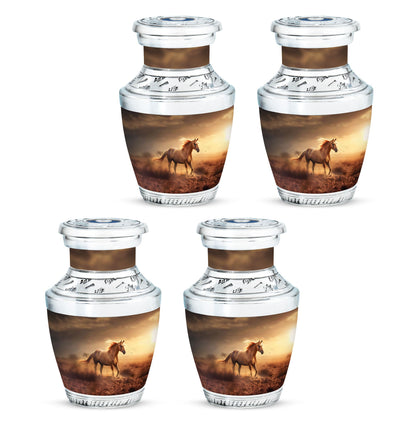 Horse Theme 3 Inch Keepsake Pack of 4