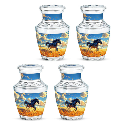 Horse Theme 3 Inch Keepsake Pack of 4
