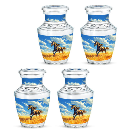 Horse Theme 3 Inch Keepsake Pack of 4