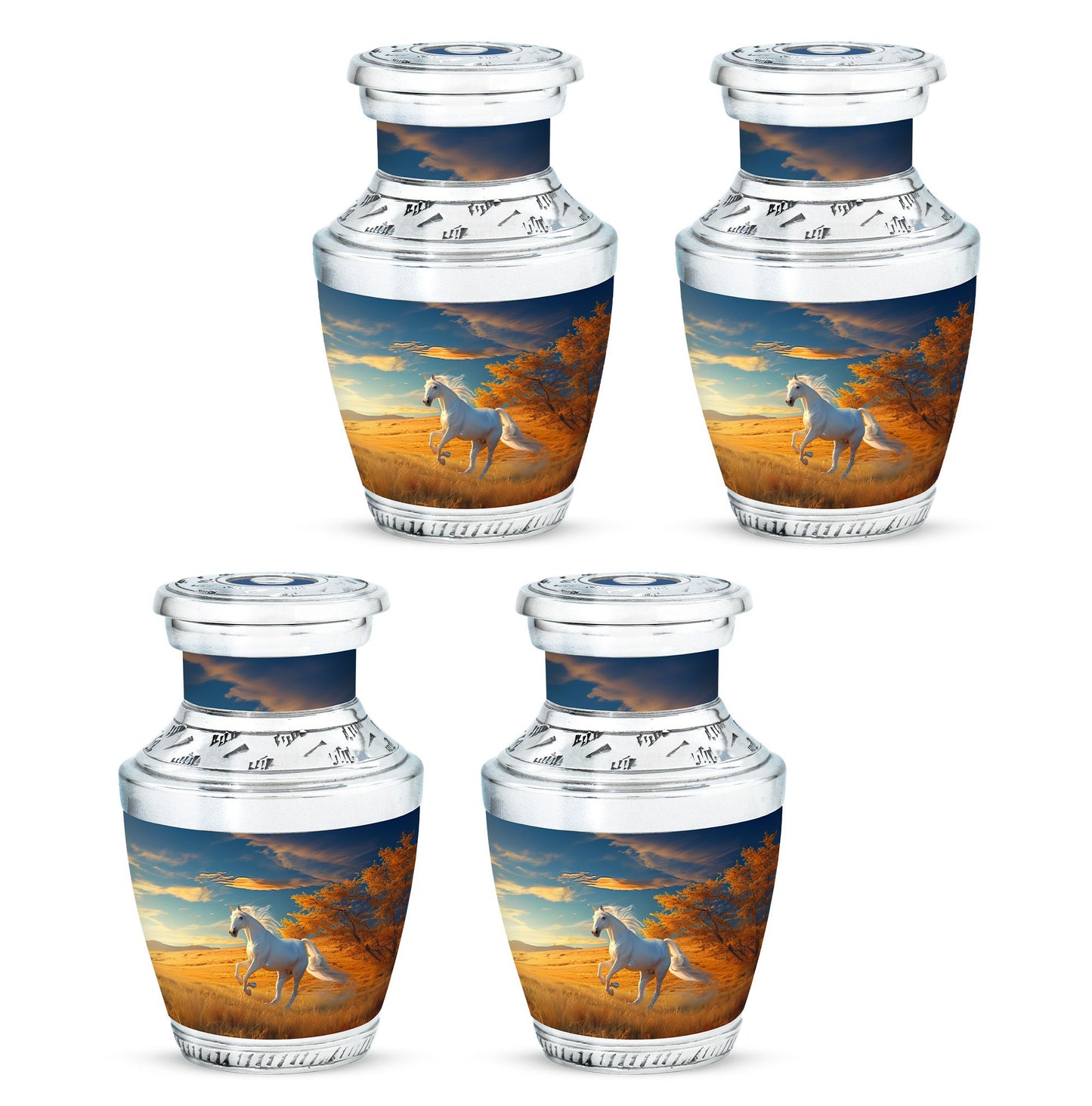 Horse Theme 3 Inch Keepsake Pack of 4