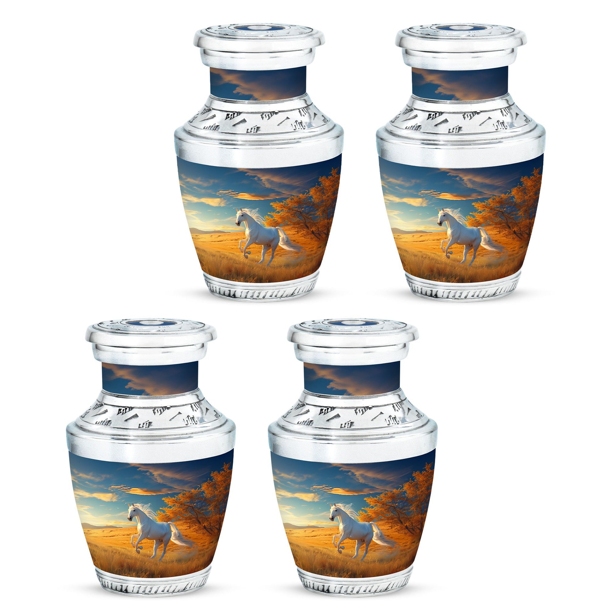 Horse Theme 3 Inch Keepsake Pack of 4