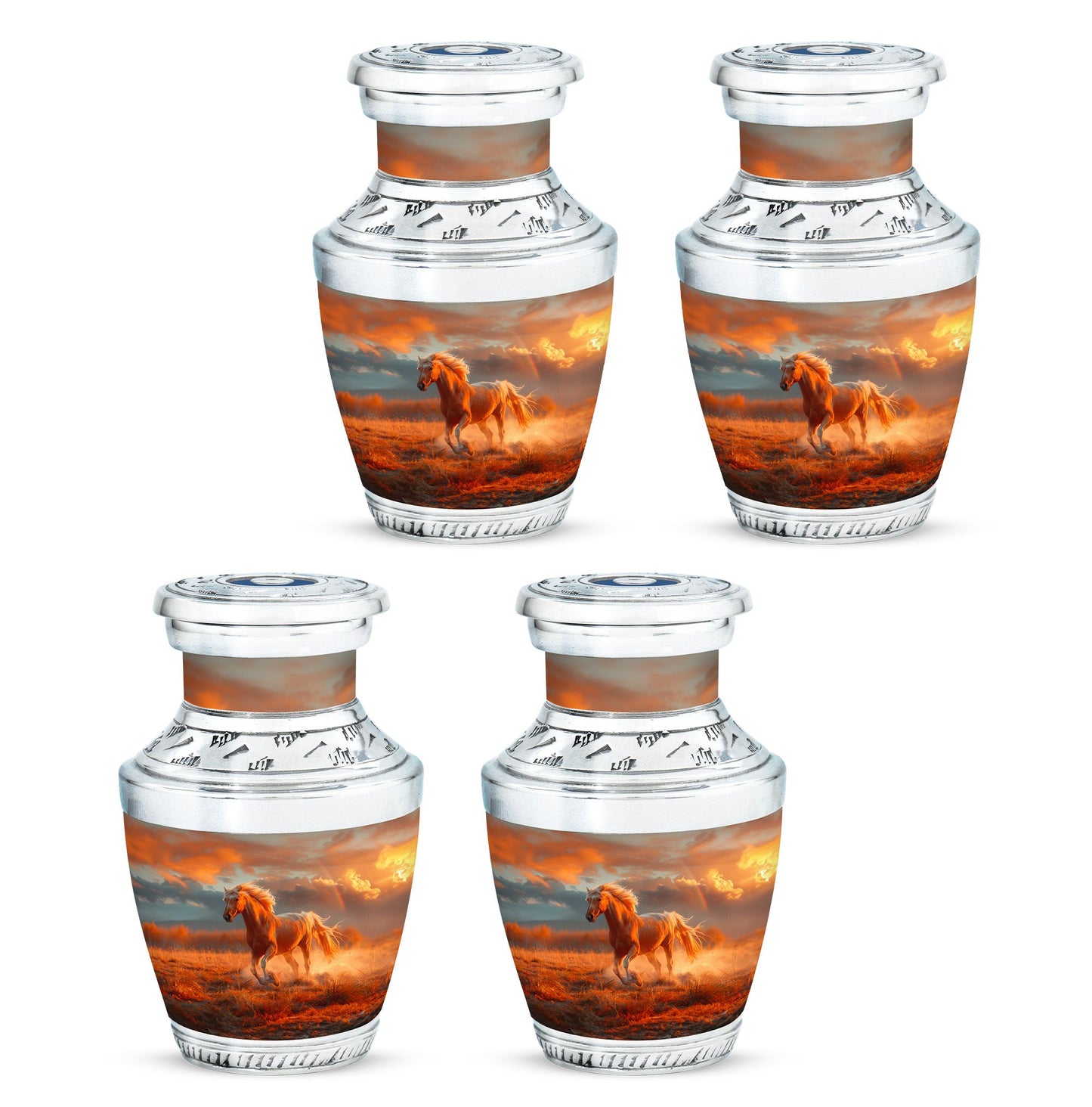Horse Theme 3 Inch Keepsake Pack of 4
