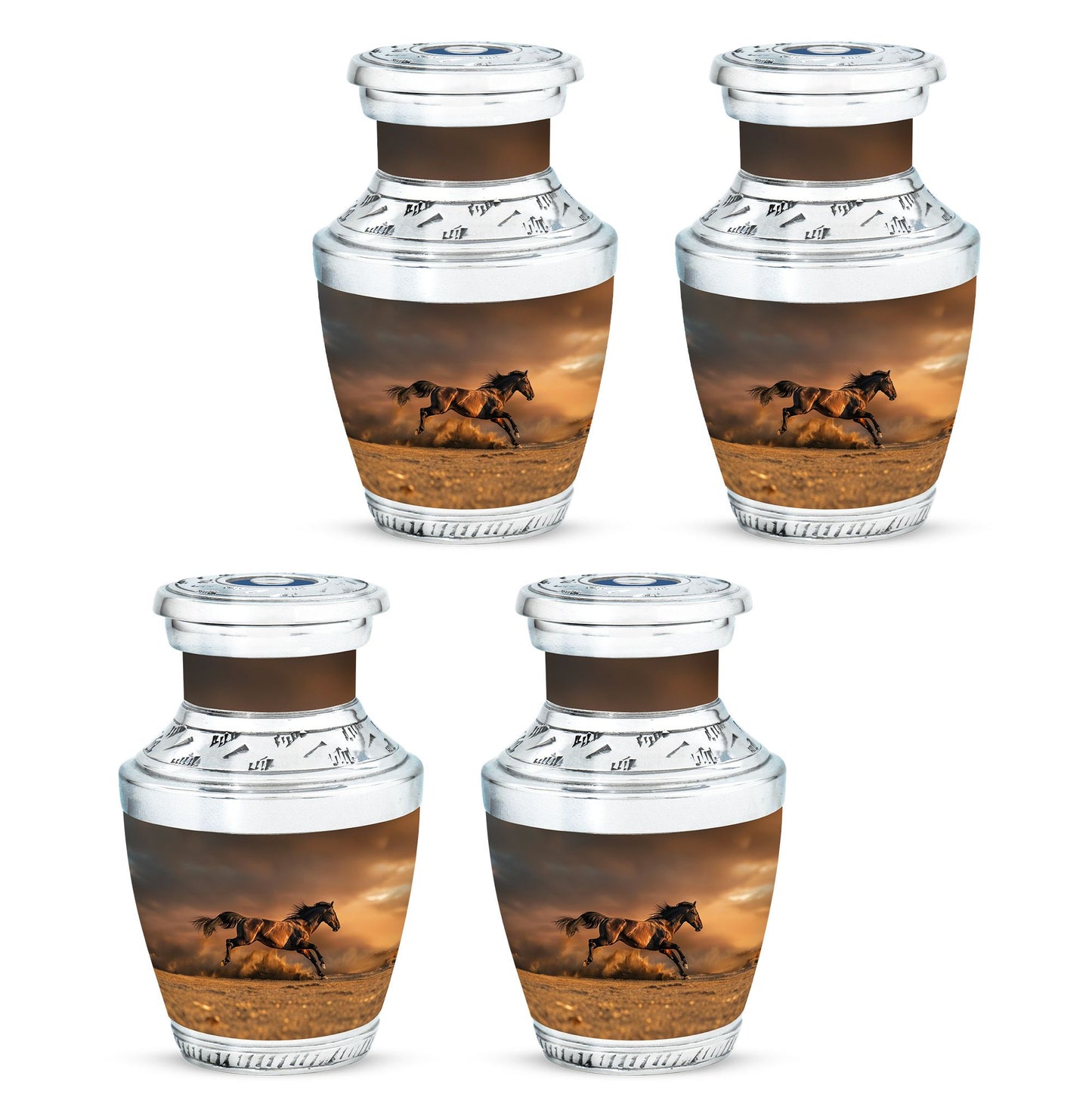 Horse Theme 3 Inch Keepsake Pack of 4
