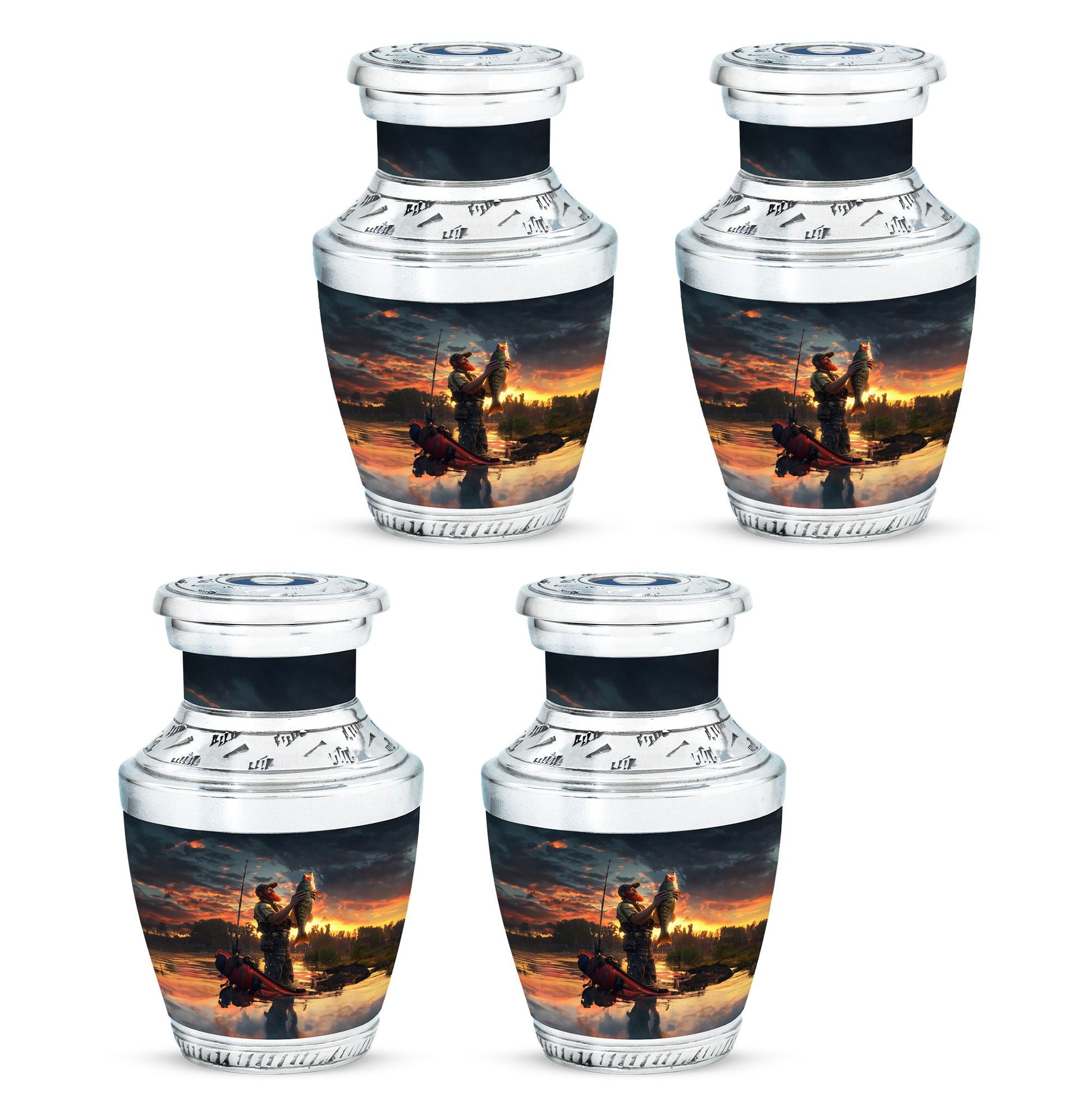 Fishing Theme 3 Inch Keepsake Pack of 4