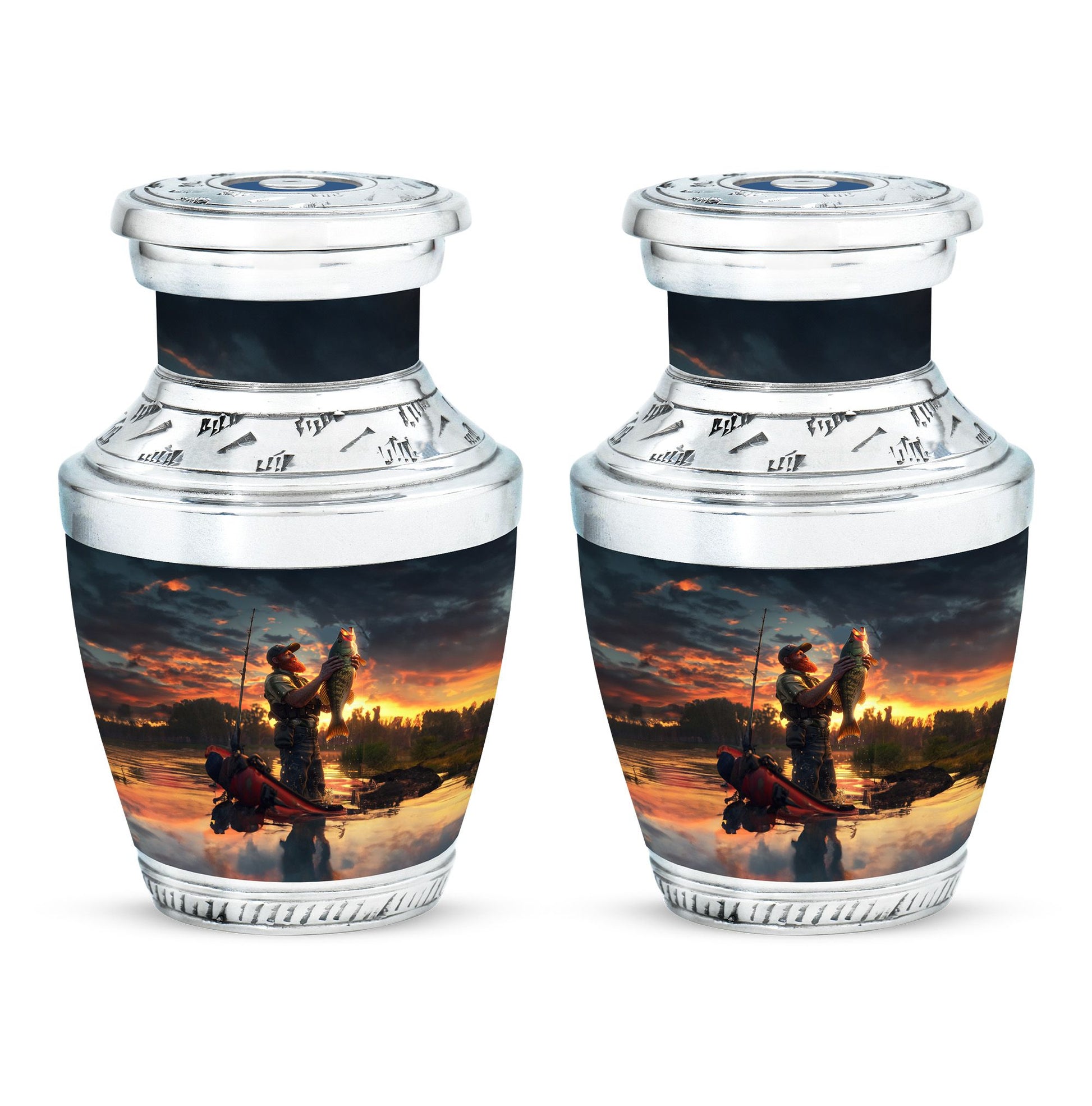 Fishing Theme 3 Inch Keepsake Pack of 2