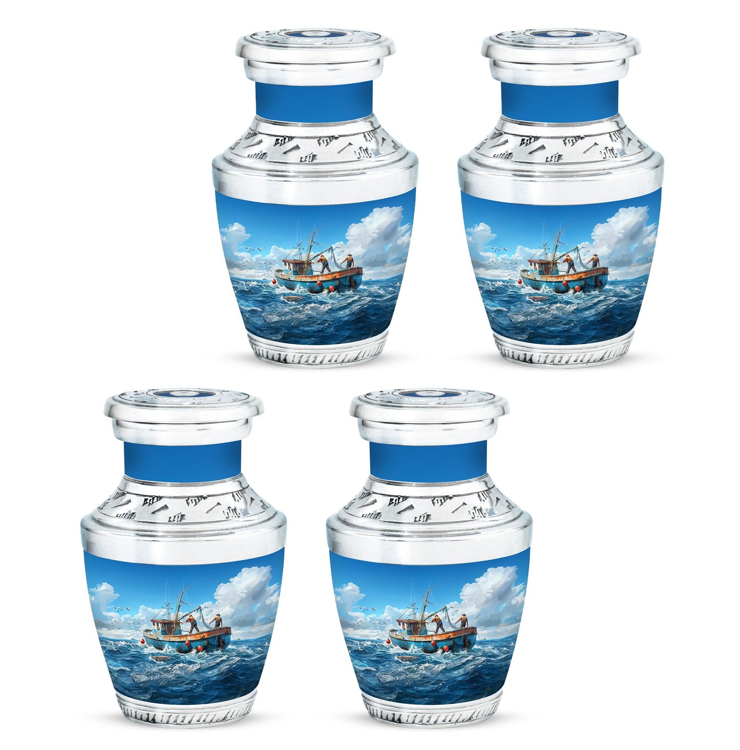 Fishing Theme 3 Inch Keepsake Pack of 4