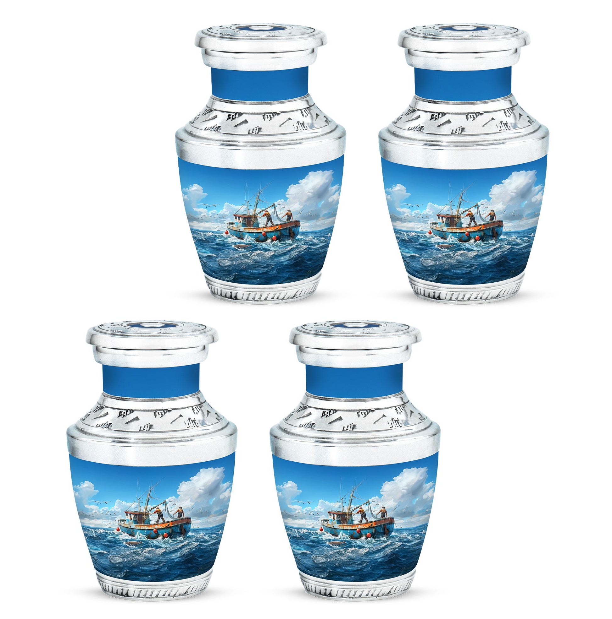 Fishing Theme 3 Inch Keepsake Pack of 4