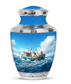 Fishing Theme Large Urn 10 Inch