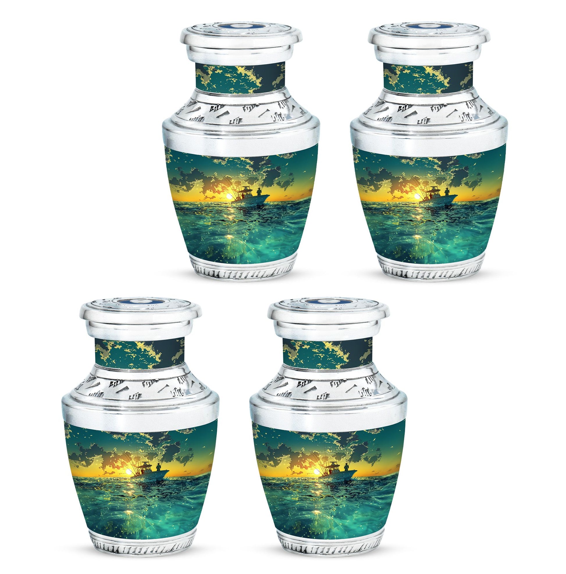 Fishing Theme 3 Inch Keepsake Pack of 4