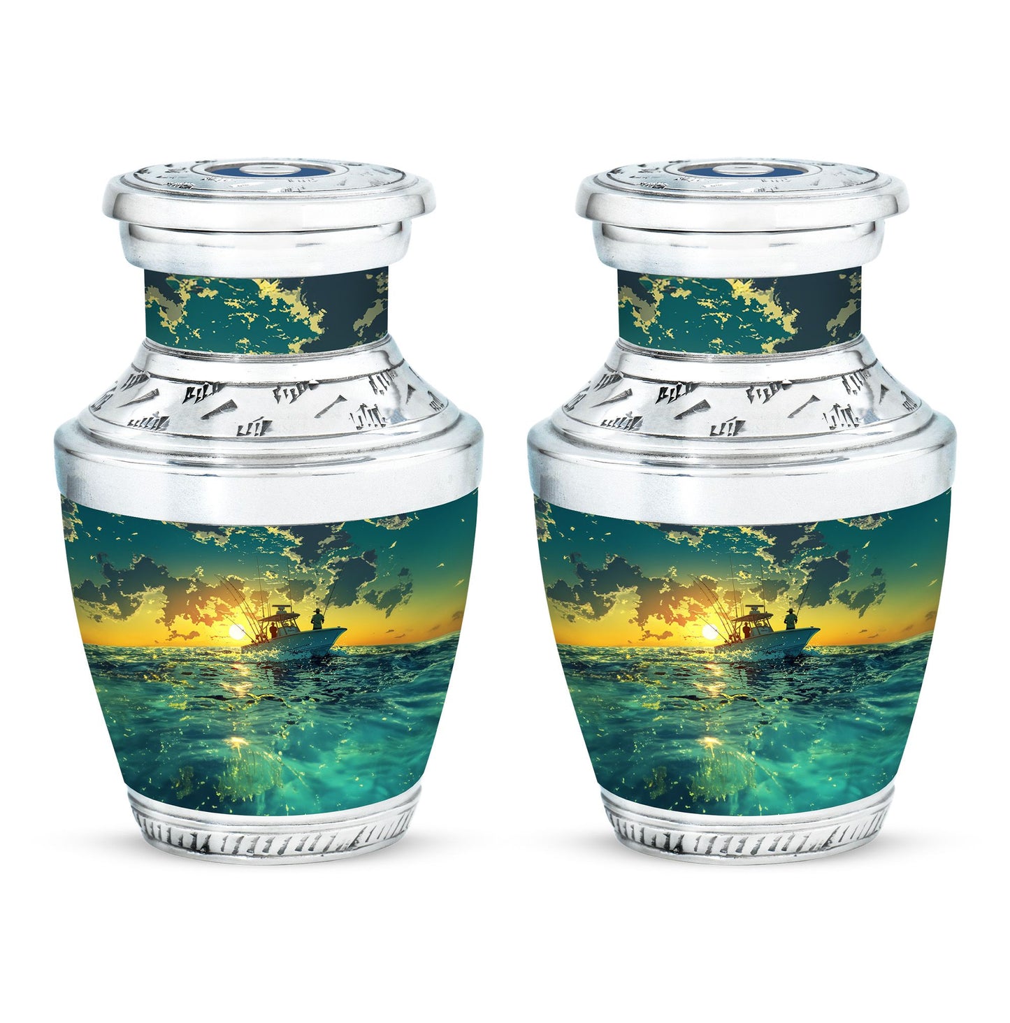 Fishing Theme 3 Inch Keepsake Pack of 2