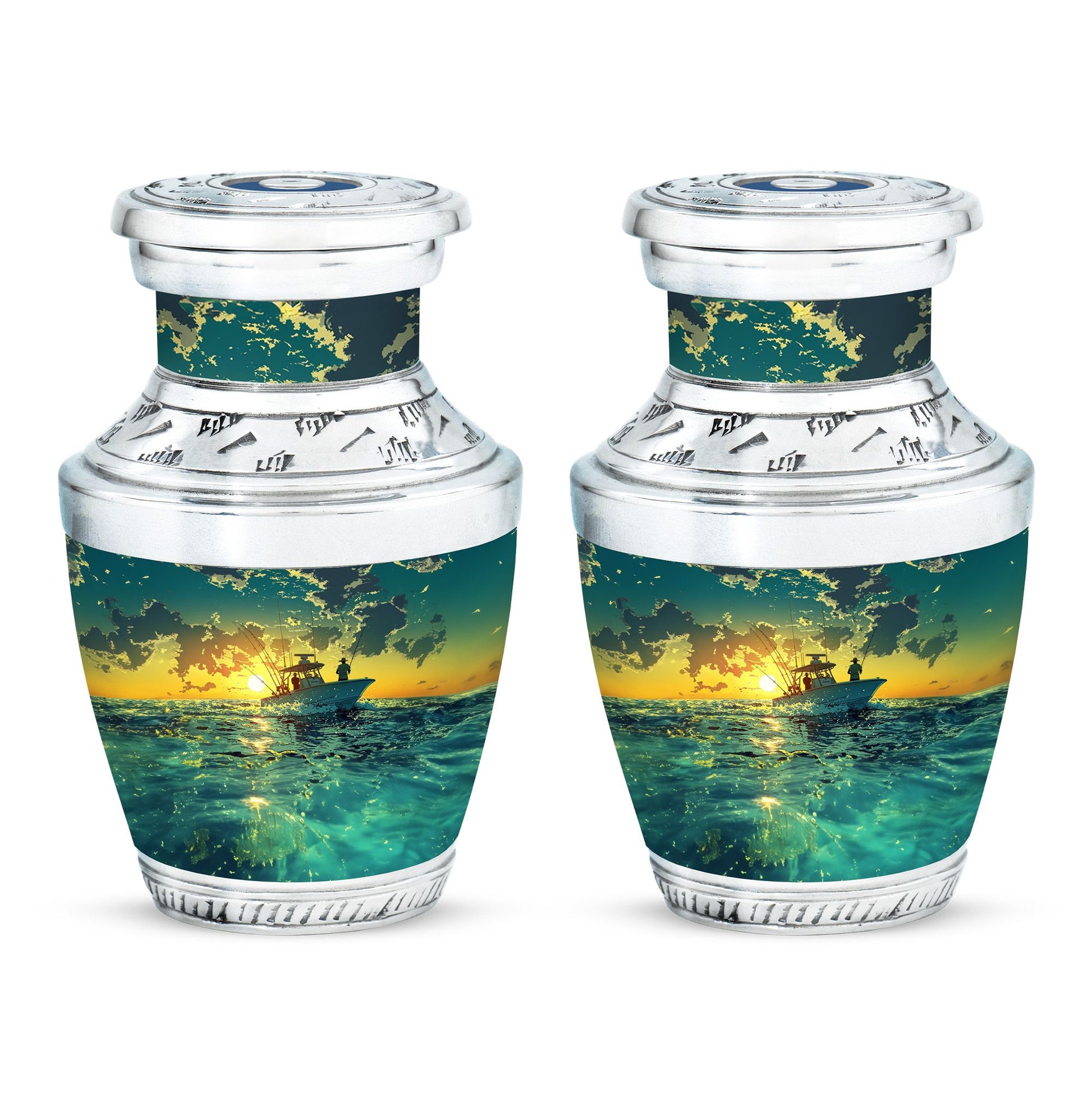 Fishing Theme 3 Inch Keepsake Pack of 2