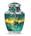 Fishing Theme Large Urn 10 Inch