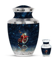 Fishing Theme Large Urn With 1 Keepsake Urn