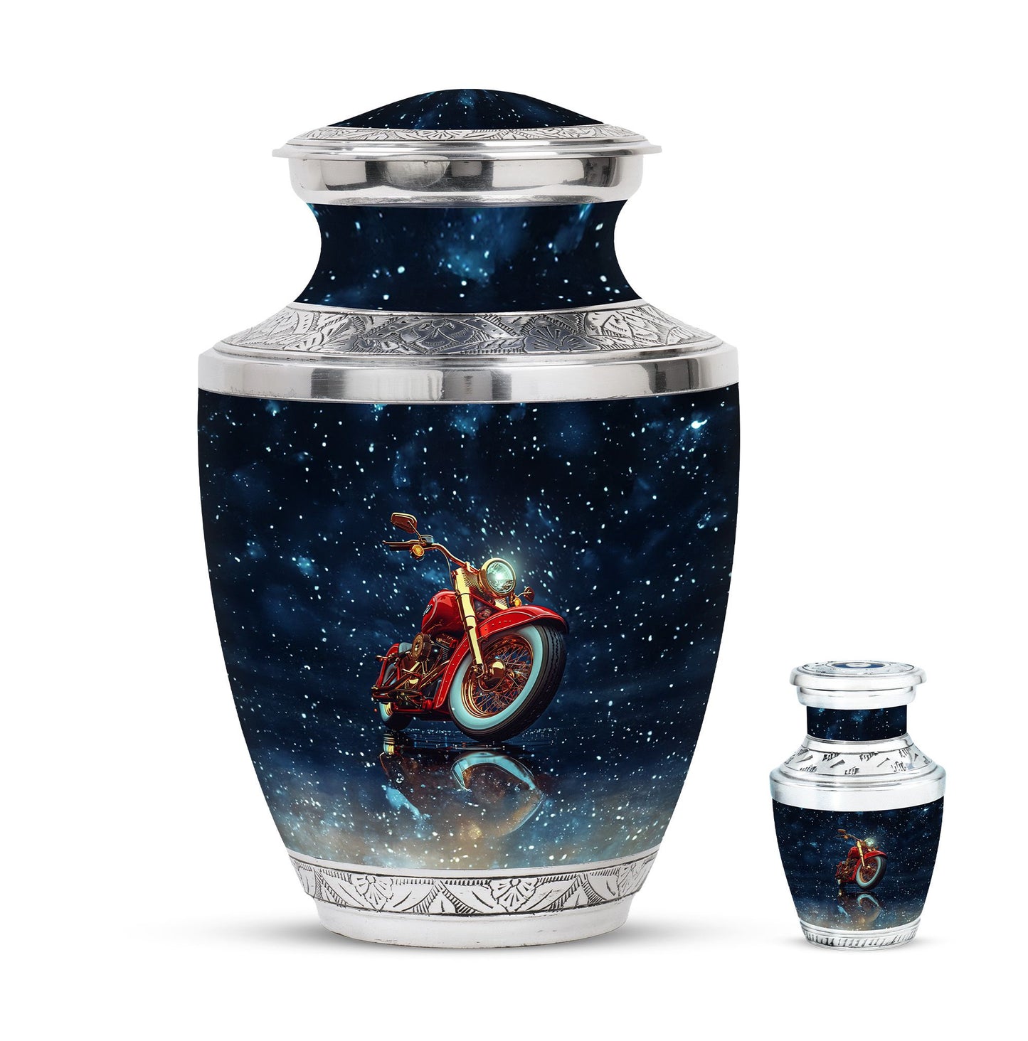 Fishing Theme Large Urn With 1 Keepsake Urn
