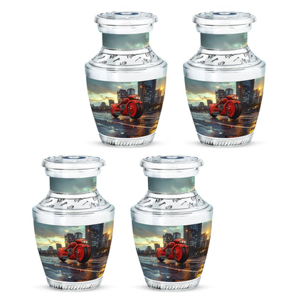 Motorcycle Theme 3 Inch Keepsake Pack of 4