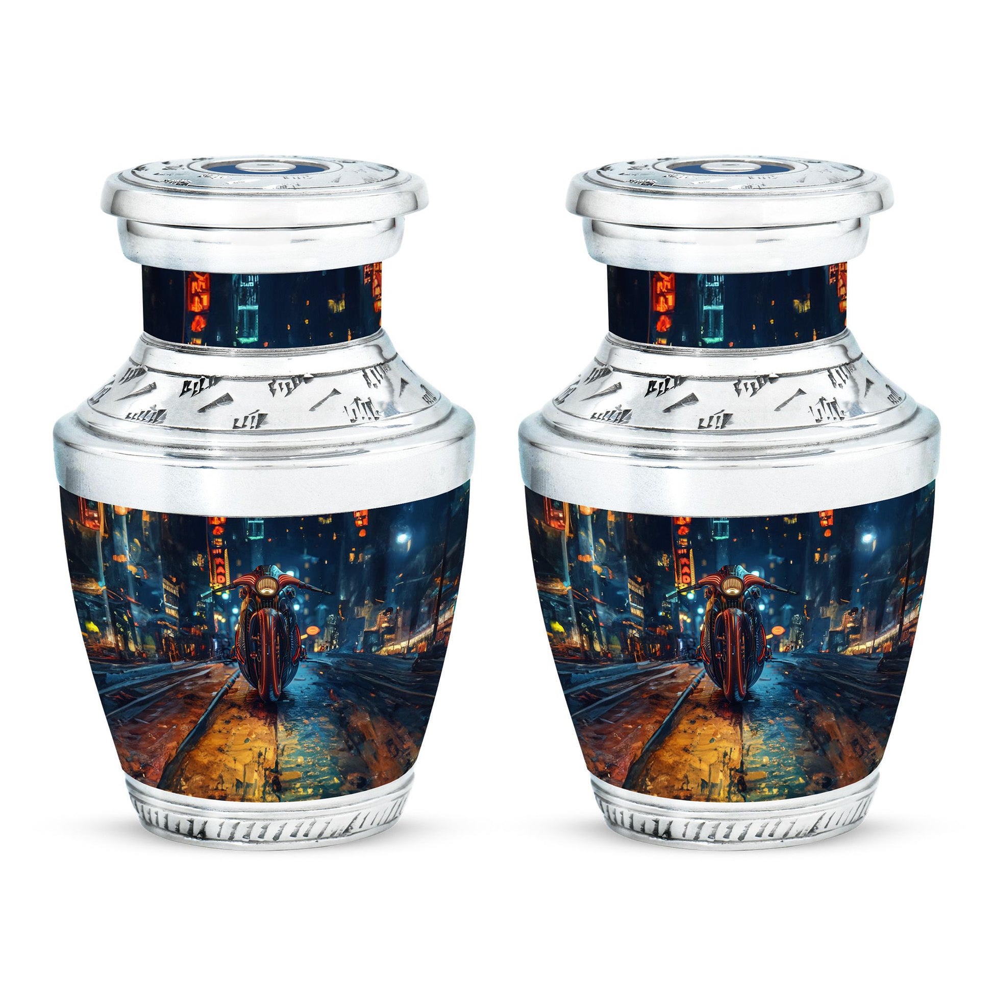 Motorcycle Theme 3 Inch Keepsake Pack of 2