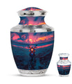 Motorcycle Theme Large Urn With 1 Keepsake Urn
