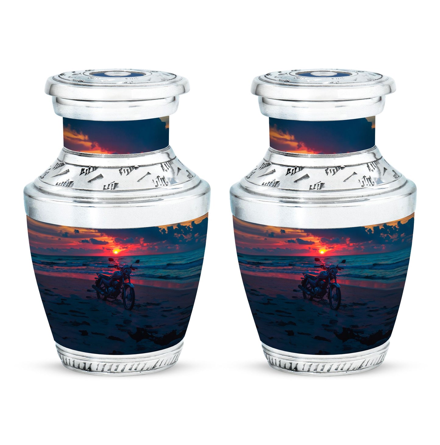 Motorcycle Theme 3 Inch Keepsake Pack of 2