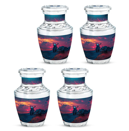 Motorcycle Theme 3 Inch Keepsake Pack of 4