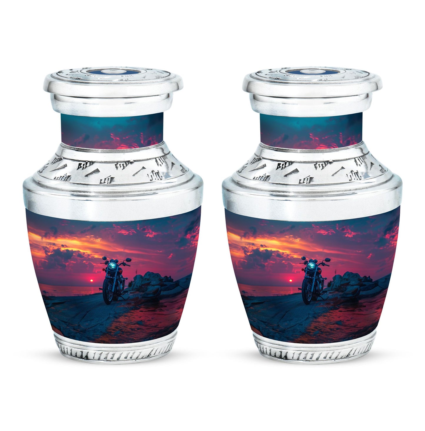Motorcycle Theme 3 Inch Keepsake Pack of 2