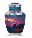 Motorcycle Theme Large Urn 10 Inch