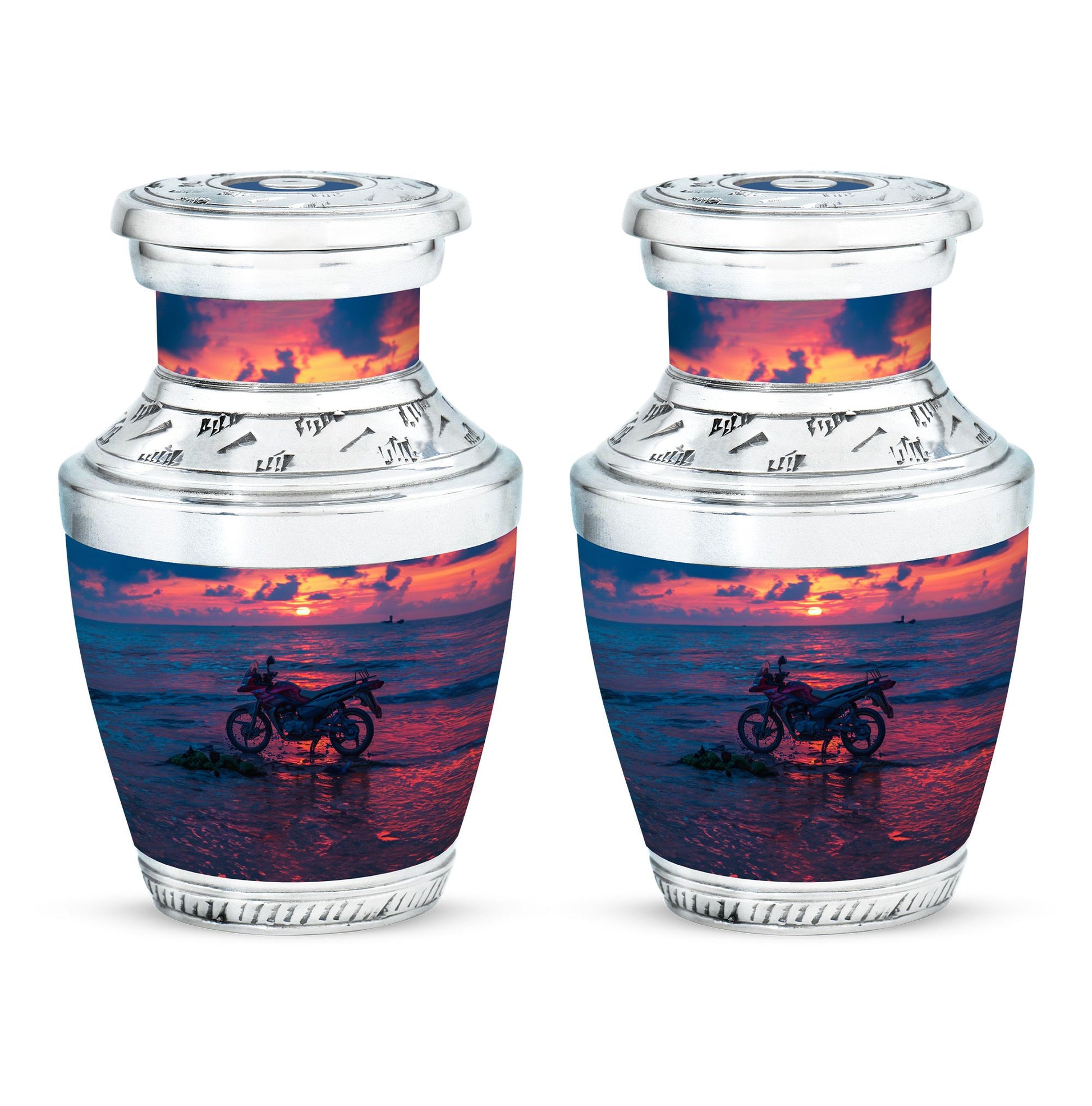 Motorcycle Theme 3 Inch Keepsake Pack of 2