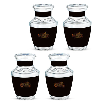Motorcycle Theme 3 Inch Keepsake Pack of 4