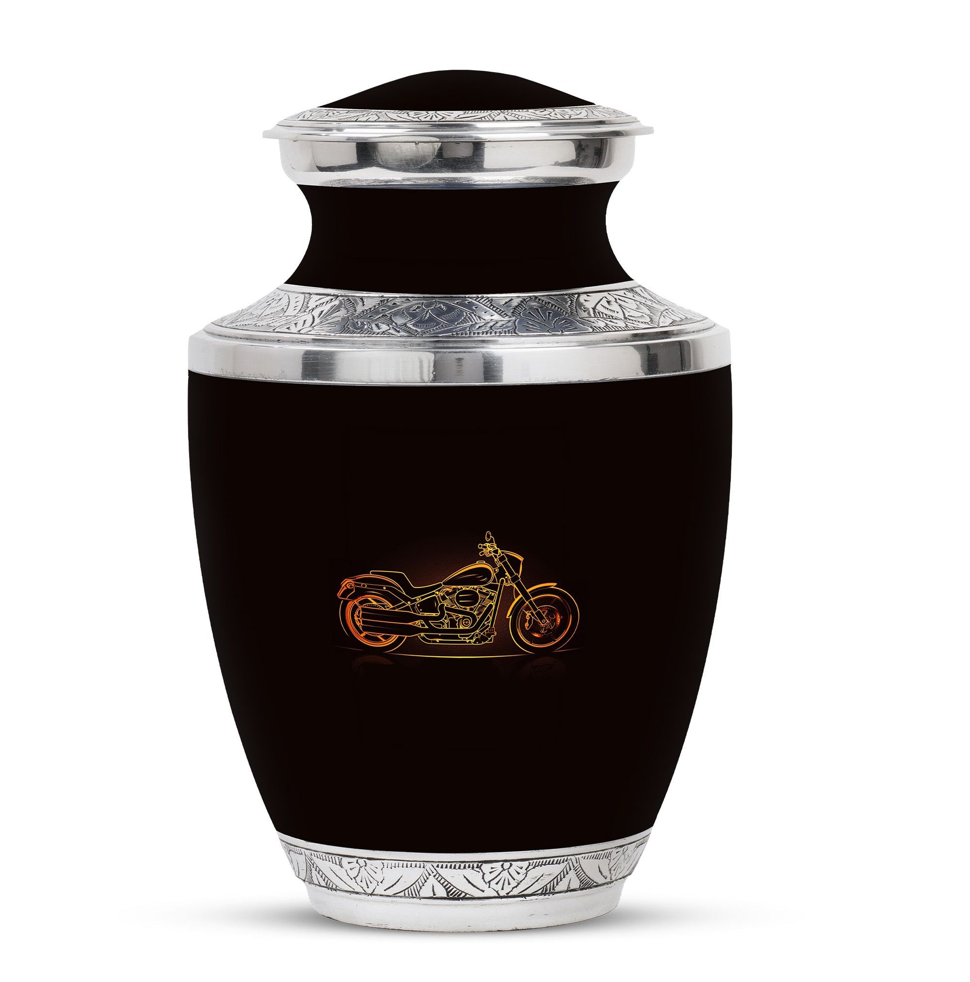Motorcycle Theme Large Urn 10 Inch