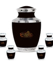 Motorcycle Theme Large Urn With 4 Keepsake Urn