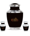 Motorcycle Theme Large Urn With 2 Keepsake Urn