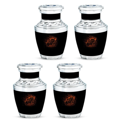 Motorcycle Theme 3 Inch Keepsake Pack of 4
