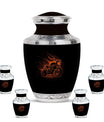 Motorcycle Theme Large Urn With 4 Keepsake Urn