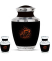 Motorcycle Theme Large Urn With 2 Keepsake Urn