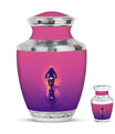 Motorcycle Theme Large Urn With 1 Keepsake Urn